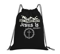 La Normalidad No Va A Volver, Jesús Sí. Unisex Mochila Con Cordón Ajustable Mochila De Cuerdas Gran Capacidad Mochilas Deportiva Para Acampada Natación Baloncesto