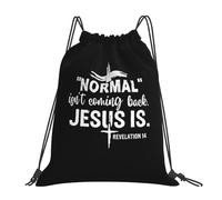 La Normalidad No Va A Volver, Pero Jesús Sí Mujer Hombre Mochilas Deportiva Plegable Bolsa De Deporte Con Cordón Mochila Con Cordón Para Baloncesto Yoga Natación