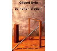 La notion d'esprit: Pour une critique des concepts mentaux