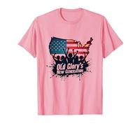 La Nueva generación de Old Glory Camiseta, Hombre, Rosado, XL