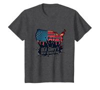 La Nueva generación de Old Glory Camiseta, Niños, Jaspeado Oscuro, 8 años