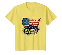 La Nueva generación de Old Glory Camiseta, Niños, Limón, 3 años