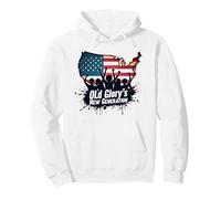 La Nueva generación de Old Glory Sudadera con Capucha, Unisex para Adultos, Blanco, XXL