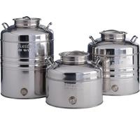 La NUOVA SANSONE - Barril de acero inoxidable para aceite líquido alimentario Serti (15 L)