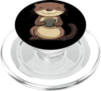 La nutria más divertida tomando un sorbo para los amantes de las tazas y las nutrias PopSockets PopGrip para MagSafe