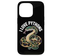 La obra de arte de I Love Python Snake Lover Carcasa para iPhone 13 Pro
