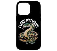 La obra de arte de I Love Python Snake Lover Carcasa para iPhone 14 Pro Max