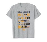 La Oficina Cita Mash-Up Camiseta, Hombre, Gris Jaspeado, S