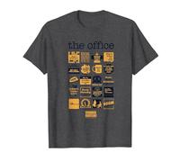 La Oficina Cita Mash-Up Camiseta, Hombre, Jaspeado Oscuro, 4XL