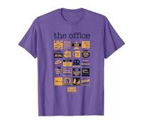 La Oficina Cita Mash-Up Camiseta, Hombre, Morado Jaspeado, XXL