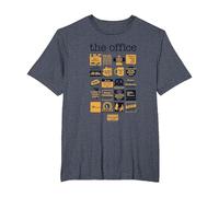 La Oficina Cita Mash-Up Camiseta, Hombre Tallas Grandes, Azul Jaspeado, 2X Alto