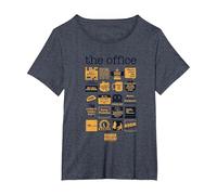 La Oficina Cita Mash-Up Camiseta, Mujer Tallas Grandes, Azul Jaspeado, 2XL Grande