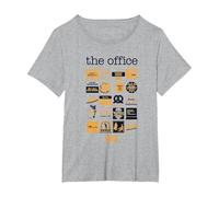 La Oficina Cita Mash-Up Camiseta, Mujer Tallas Grandes, Gris Jaspeado, 2XL Grande
