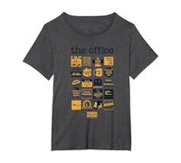La Oficina Cita Mash-Up Camiseta, Mujer Tallas Grandes, Jaspeado Oscuro, 2XL Grande