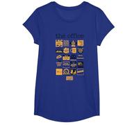 La Oficina Cita Mash-Up Camiseta, Niñas, Azul Real, M