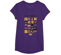 La Oficina Cita Mash-Up Camiseta, Niñas, Morado, S