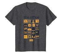 La Oficina Cita Mash-Up Camiseta, Niños, Jaspeado Oscuro, 10 años