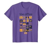 La Oficina Cita Mash-Up Camiseta, Niños, Morado Jaspeado, 12 años
