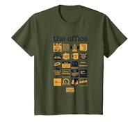 La Oficina Cita Mash-Up Camiseta, Niños, Verde Oliva, 2 años