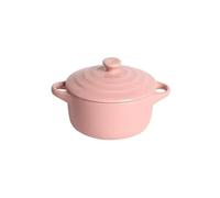 La olla suplementaria de cerámica con tapa es fresca, exquisita y práctica para uso doméstico, nido de sopa, color rosa