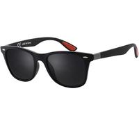 La Optica B.L.M. Gafas de sol para hombre y mujer, protección UV400, para festival, JGA Sport Rave - negro mate, lentes grises