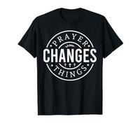 la oración Cambia Las Cosas Dios Cristiano Hombres Mujeres Cristianos Camiseta gráfica económica, Hombre, Negro, M
