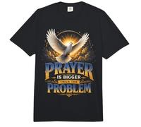 La oración es más Grande Que el Problema Faith Dove Spiritual Comfort Colors Adult Heavyweight T-Shirt