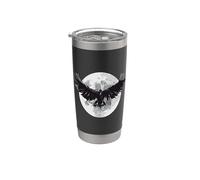 LA OSCURIDAD HAY Y NADA MÁS El cuervo Edgar Allan Poe Meme Vaso térmico de acero inoxidable de doble pared