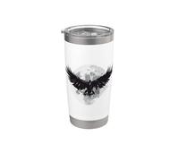 LA OSCURIDAD HAY Y NADA MÁS El cuervo Edgar Allan Poe Meme Vaso térmico de acero inoxidable de doble pared