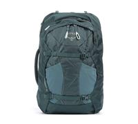 La Osprey Fairview 40 es una mochila de viaje ligera y fabricada de forma sostenible, diseñada especialmente para mujeres aventureras. Está hecha de nylon reciclado resistente con un recubrimiento lib