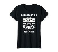 La osteoporosis no Puede Romper mi espíritu Camiseta gráfica económica, Mujer, Negro, XS