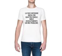 La Pace Interiore Inizia con Quattro Parole Blanca Hombre Camiseta White Men's T-Shirt tee