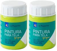 La Pajarita Pintura para Tela Opaque To-12 Verde Lima 35ML, Pintura de aplicación directa sobre tela (Paquete de 2)