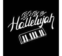 La palabra aleluya está escrita a mano. Calcomanías de pared de papel adhesivo 57.6x80.3cm Decoración de carrocerías Blanco