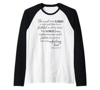 La Palabra del Señor Es Justa Y Verdadera Salmo 33:4 Escritura Camiseta Manga Raglan