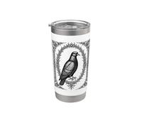 La paloma guardiana goética Vaso térmico de acero inoxidable de doble pared