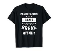 La Pancreatitis no Puede Romper mi espíritu Camiseta gráfica económica, Hombre, Negro, L
