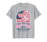 La Pantera Rosa para la presidencia Hace Que el Rosa apeste Camiseta, Hombre, Gris Jaspeado, 4XL