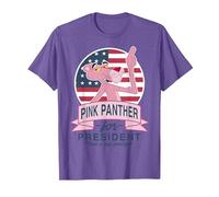 La Pantera Rosa para la presidencia Hace Que el Rosa apeste Camiseta, Hombre, Morado Jaspeado, L