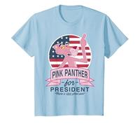 La Pantera Rosa para la presidencia Hace Que el Rosa apeste Camiseta, Niños, Azul Bebé, 3 años