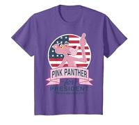 La Pantera Rosa para la presidencia Hace Que el Rosa apeste Camiseta, Niños, Morado Jaspeado, 10 años