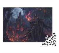 La Parca Puzzle 1000 Piezas Adultos Y Niños,Rompecabezas,Premium,14 Años+ Muerte Esqueleto,Deco Pared,Regalo Ideal,Anti-estrés,Relax,Desafío,Reto,Cartón,Educativo 52x38cm