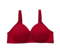 La parte superior del bikini con pechos grandes hace que parezca. Cuenta con un sujetador de accesorio ajustable y ajustable para madres, rojo, XL