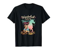 La pasión por los Viajes alimentada por el Arte de Unicorn Dust Cowgirl Camiseta