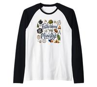 La paternidad es mi Ministerio al Aire Libre papá Vida Camiseta Manga Raglan