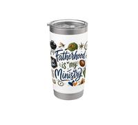 La paternidad es mi ministerio al aire libre papá vida Vaso térmico de acero inoxidable de doble pared