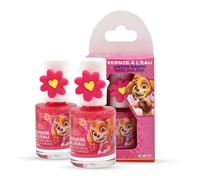 La Patrulla Canina Esmalte de Uñas al Agua Peel Off Pack 2 - Esmalte No Tóxico Base Agua, Sin Olor, Secado Rápido y Fácil de Quitar - Maquillaje Infantil y Adultos - 2 x 9 ml