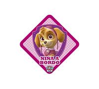 Paw Patrol Pegatina Niña a Bordo Skye. Adhesivo para Cristal Trasero del Coche. Divertido con Personajes de la Patrulla Canina.