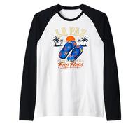 La Paz Baja México - La Vida es Mejor en Flip Flops Beach Camiseta Manga Raglan