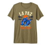 La Paz Baja México - La Vida es Mejor en Flip Flops Beach Camiseta Premium